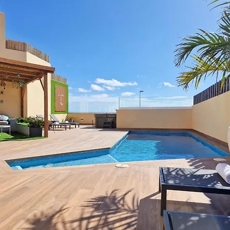 La Casa De Playa - Piscina Y Jacuzzi A 50m Del Mar Feriehus El Médano