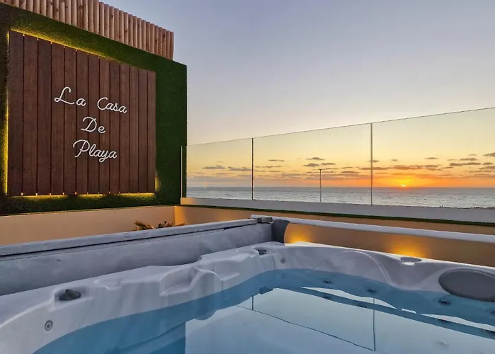 펜션 La Casa De Playa - Piscina Y Jacuzzi A 50m Del Mar